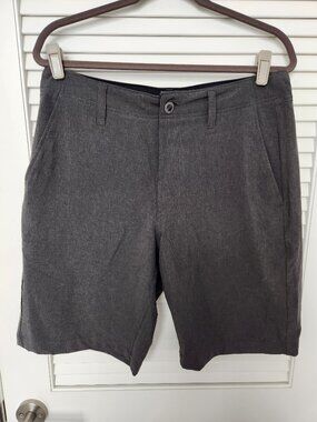 Volcom Mens Dark Grey Stretch Shorts - 32